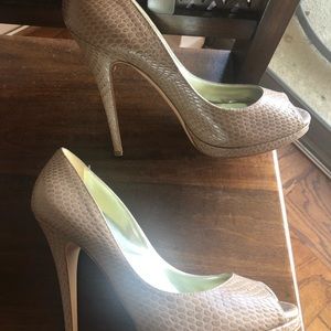 Casadei Peep Toe Platform Pump